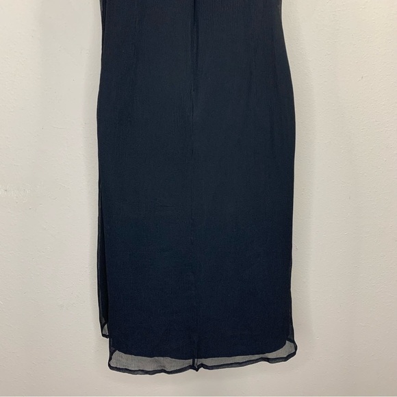 Size 6 Silk Isabella Bird Black Sleeveless Dress Event Party Cocktail Small - Picture 7 of 10